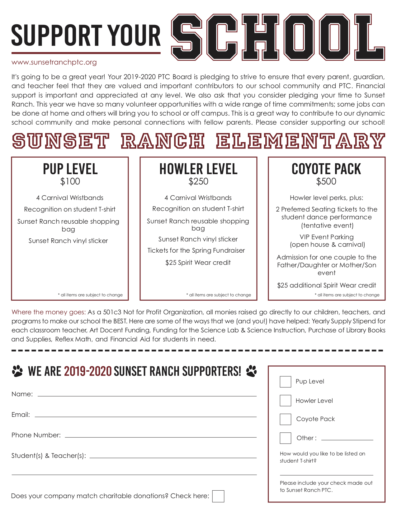 Sunset Ranch PTC Flyer 2019 copy